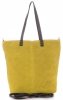 Kožené kabelka shopper bag Vera Pelle žlutá 80041